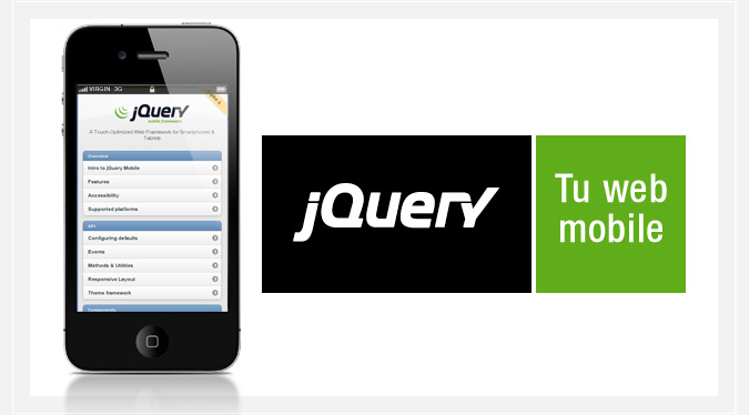 jQuery Mobile. Diseña tu web para teléfono móvil.