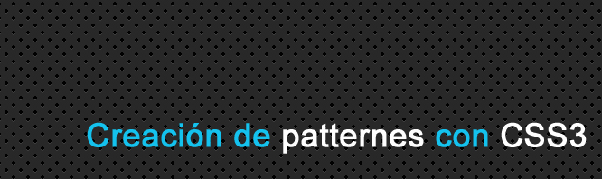 Crear Patterns Online con CSS3. Diseño Web
