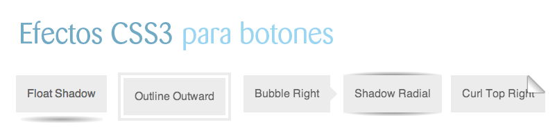 Efectos hover para botones con CSS3