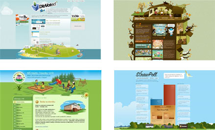 vectorizados Paisajes vectorizados, tendencias web