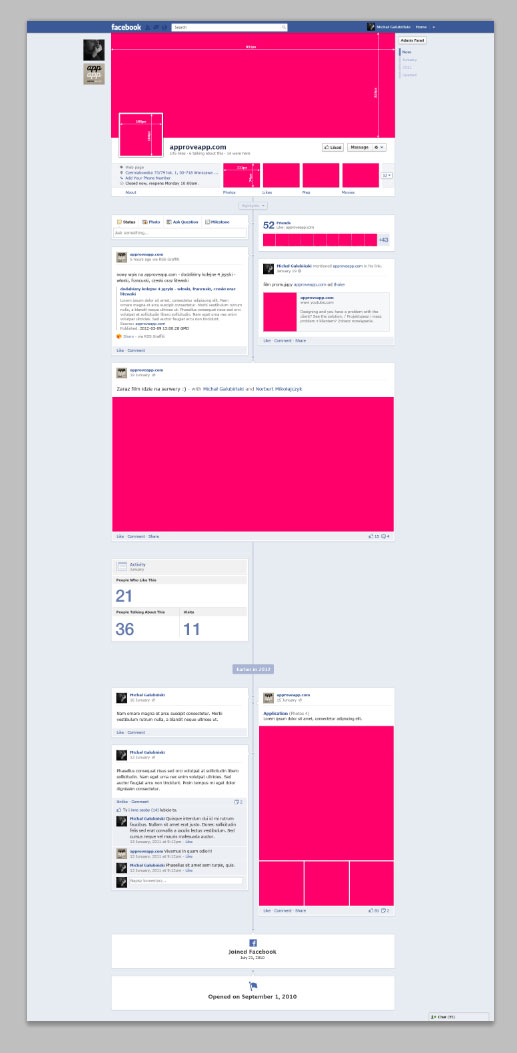 Timeline de Facebook en psd